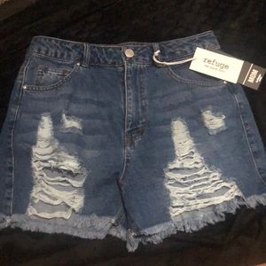 Denim shorts